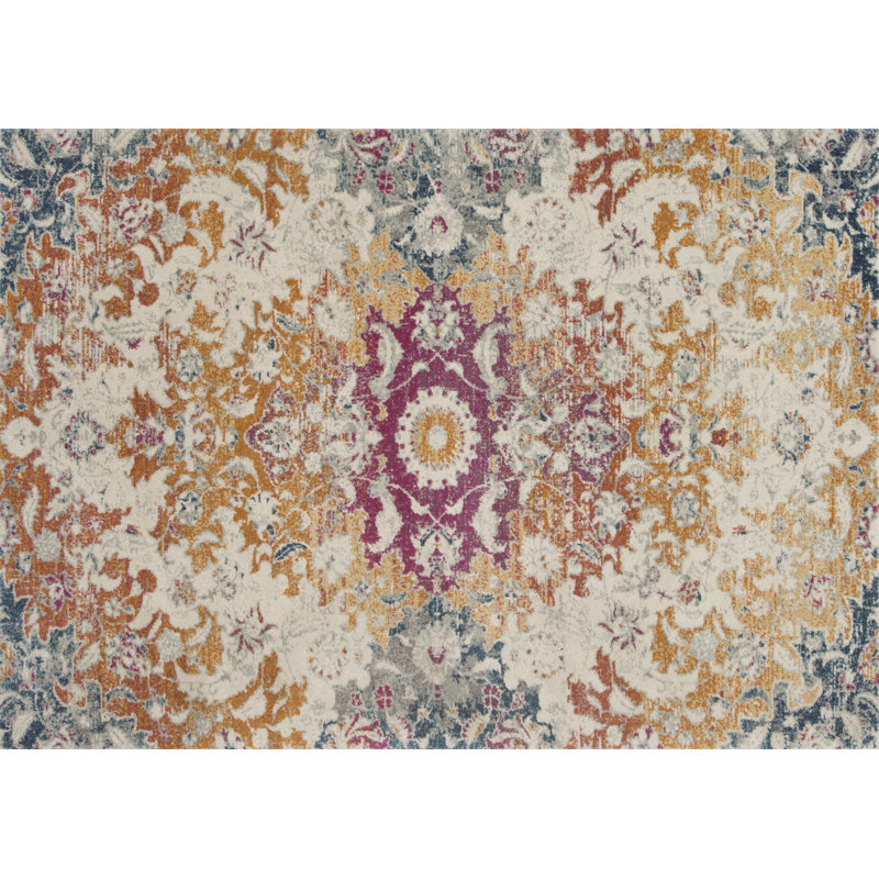 Palmore Floral Indoor Rug, Rectangle 9' x 12'2"