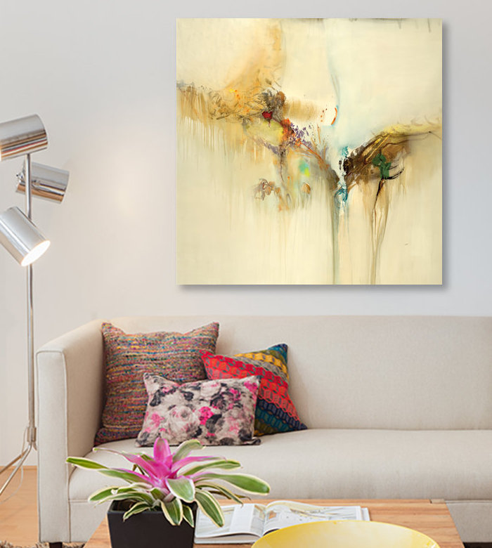 « sonata ii », reproduction sur toile, H 12 po x l 12 po x P 0,75 po, Toile tendue, Pas de tapis