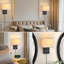 Applique murale de chevet pour chambre à coucher, applique murale à brancher - Interrupteur à intensité variable avec prise secteur et port de chargement USB, abat-jour en tissu, lampe murale noire pour salon, hôtel