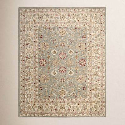 Samuel Handmade Wool Gray Blue / Beige Rug