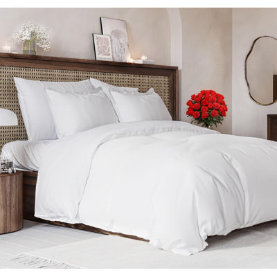 Premium 3-Piece Duvet Cover Set - Hotel Quality Soft & Cooling Comforter Cover With Zipper & Matching Pillowcases