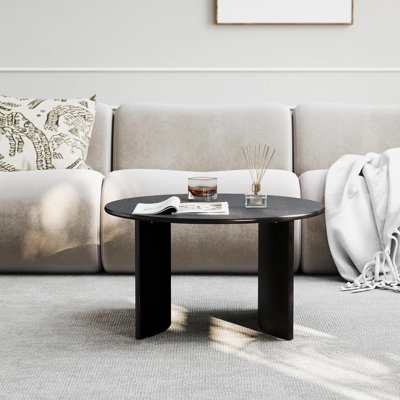 31.5″ Round Coffee Table With Curved Base