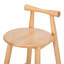 Tabouret de bar en bois d'hévéa (ensemble de 2)