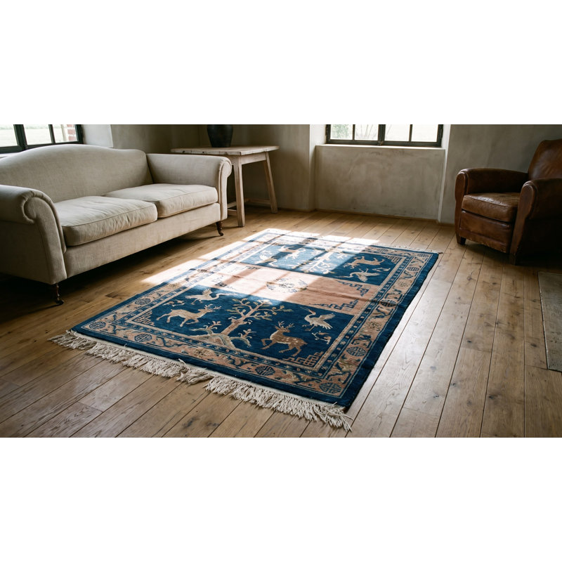 Tapis de selle antique chinois à motif animal chinois