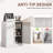 34" H Durable Metal Pantry Cabinet With 2 Doors - Multi-Use for Kitchen, Living Room, Bedroom