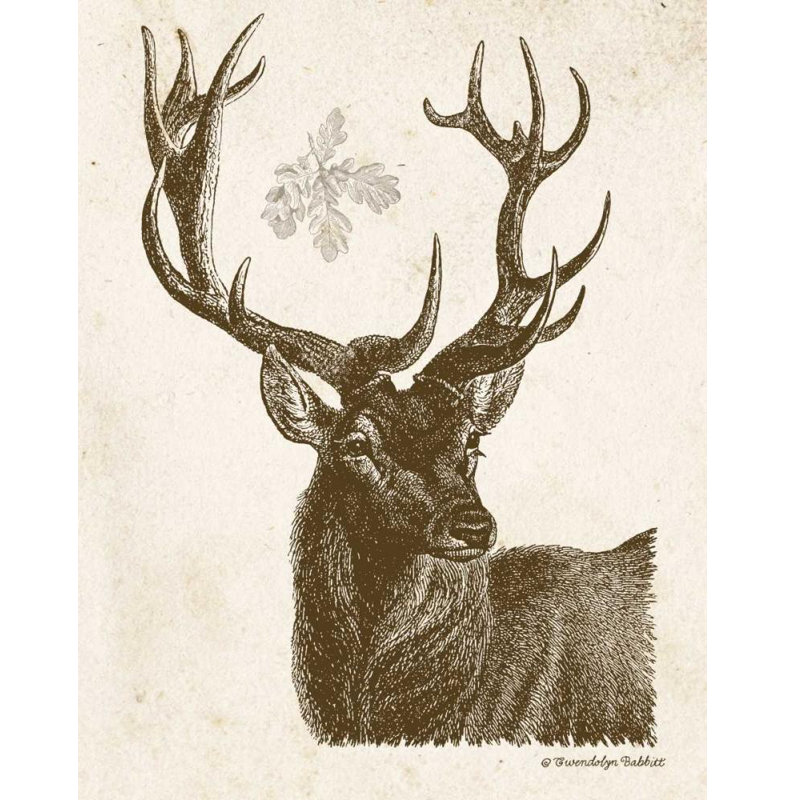 «World Menagerie Babbitt», galerie d'art sur toile tendue Gwendolyn, «Neutral Deer I»