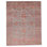 Hand Knotted Oriental Area Rug in Silver And Orange