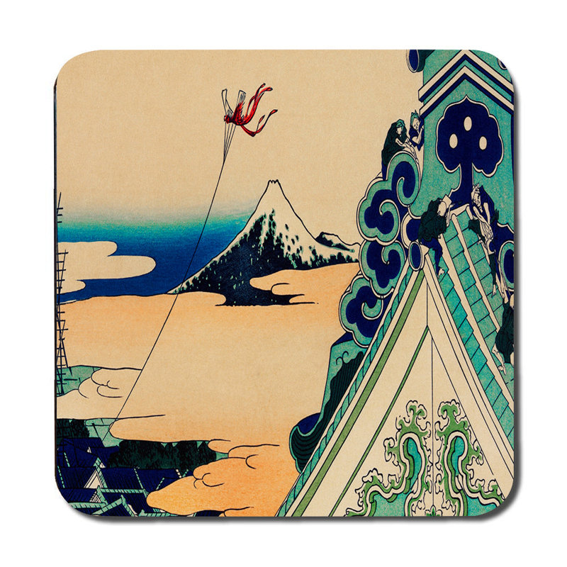Japanese Mount Fuji Themed Placemat Coaster Set Art Print