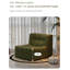 Chaise d'appoint moderne en velours côtelé vert minimaliste pour le salon