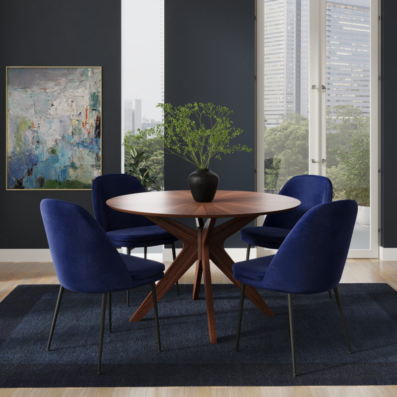 Cobos 5-Piece 47.25" Round Dining Set