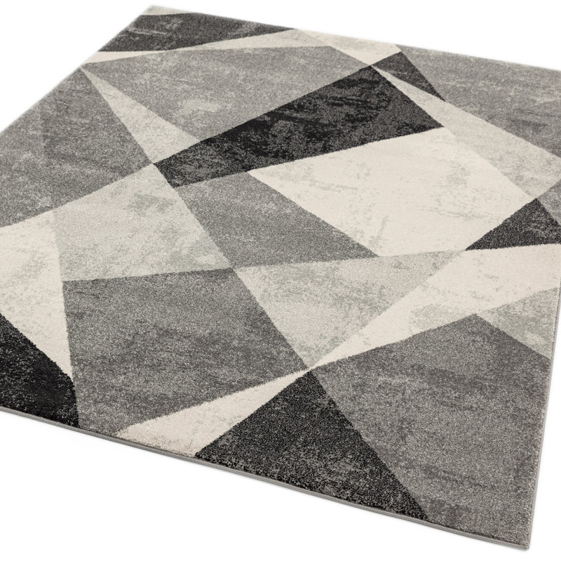 Kaphan Tufted Grey Rug, Rectangle 120 x 170cm