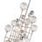Majorette 12-Light Sputnik Modern Linear Chandelier