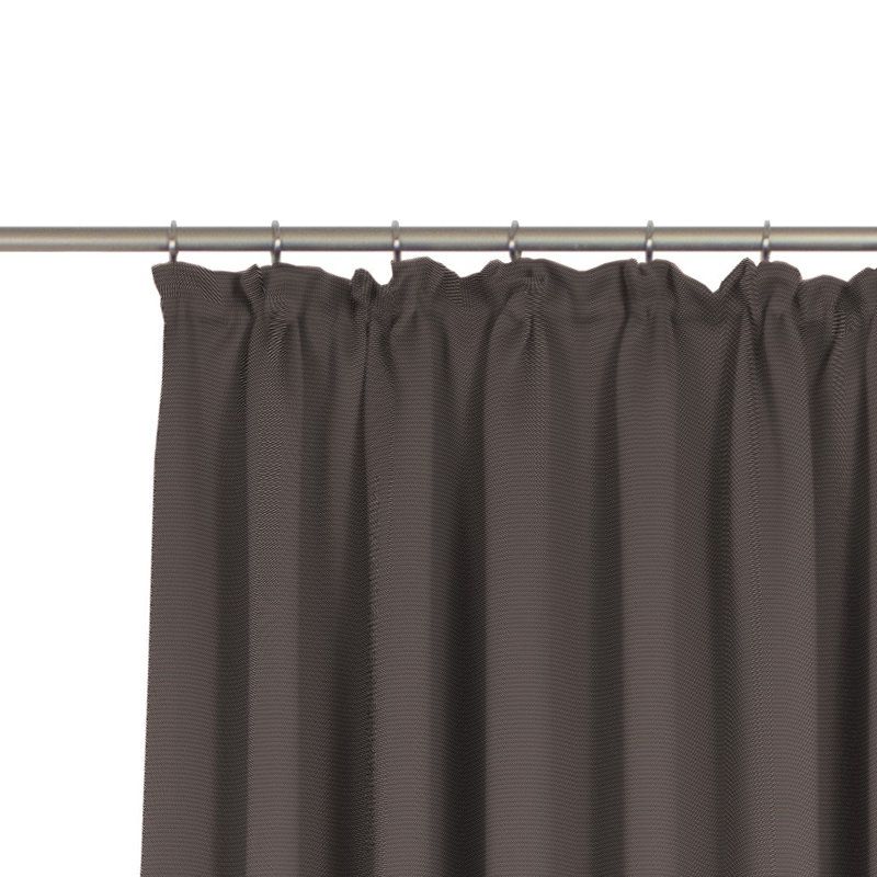 Uni Collection 100% Cotton Room Darkening Curtain Single Panel, 142cm wide x 305cm high, Dark brown