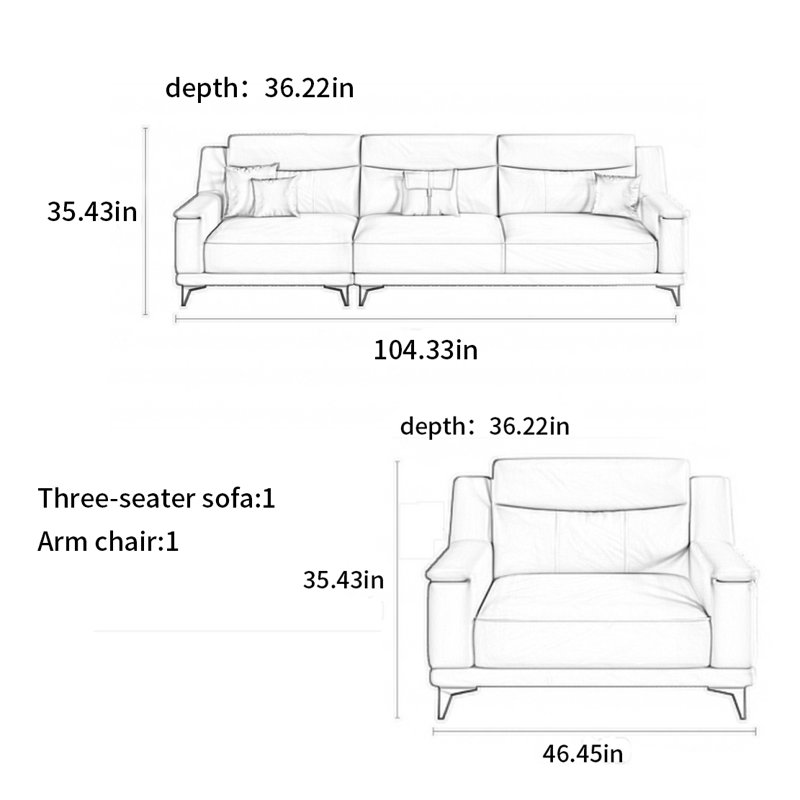 Nordic minimalist sofa