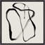 «Geometric Black Gray Ribbon Curves», reproduction sur toile flottante-2085930191-2085930190