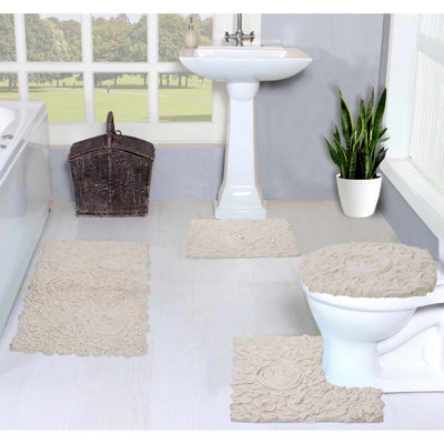 Alamanno 4 Piece Bath Rug Set