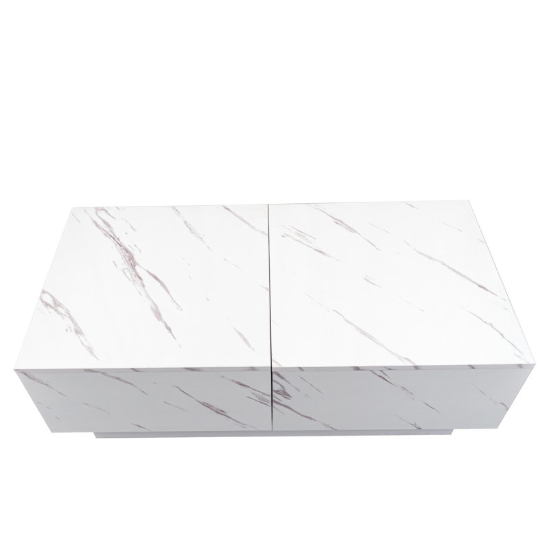 Table basse coulissante avec mécanisme extensible et rangement dissimulé pour le bureau