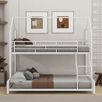 Twin Over Full Metal House Bunk Bed -  Harper Orchard, 0D90D8027EEF4D85A4289F093629CAB9