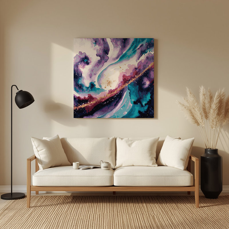 Art mural en métal beige, 16" H x 16" W x 0.05" D