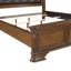 Lit de style formel et élégant avec tête de lit tapissier brun foncé et mobilier de chambre à coucher traditionnel en bois sculpté complexe 1pc-415539296