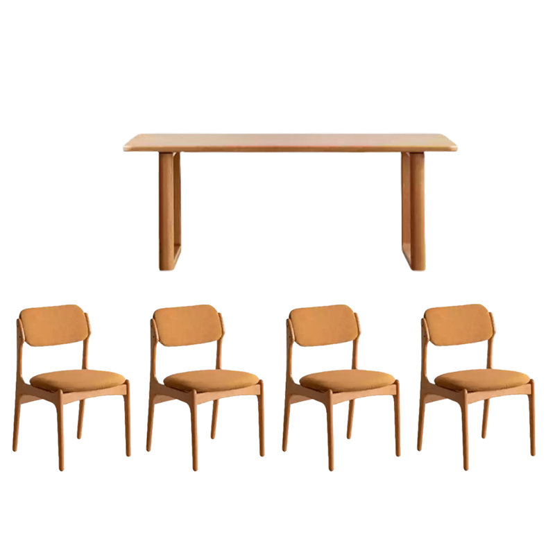 Une table de salle à manger robuste et durable en cerisier, H 29,9 po x L 78,7 po x l 35,4 po