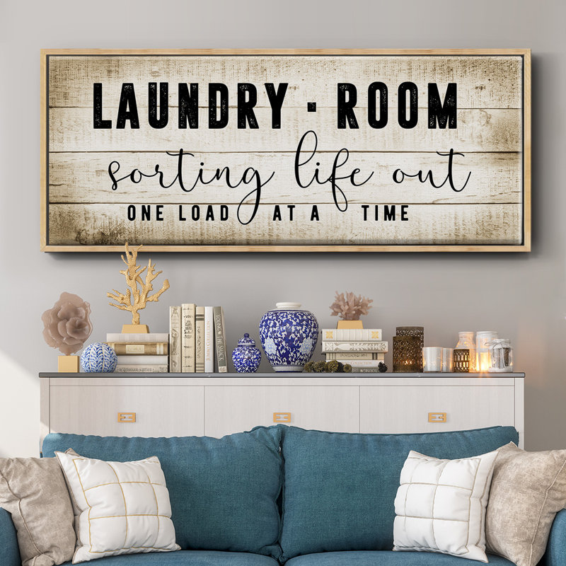 Laundry Room - Toile encadrée, H 12 po x l 30 po