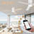 52" 3-Blade Smart Ceiling Fan with Light and Remote, WiFi/Alexa Voice Control, Quiet DC Motor, Indoor/Outdoor-1515686500
