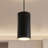 Delaplaine 6" Black Aluminum LED Cylinder Outdoor Pendant-1059829290-1059829288-1059829291