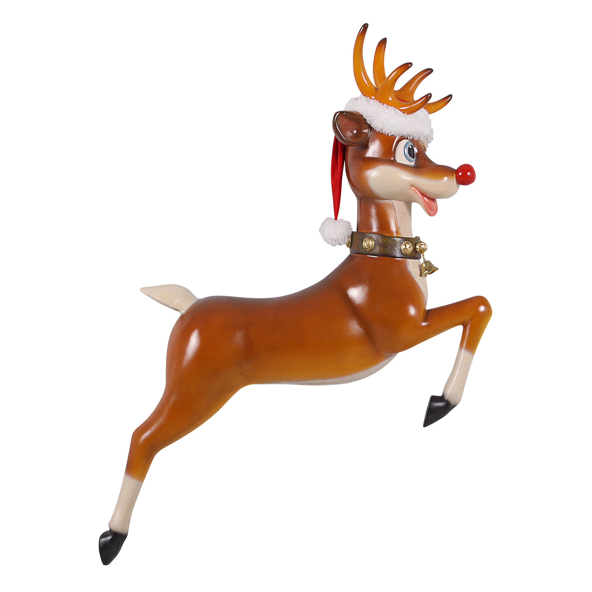 Design Toscano Santa's Red-Nosed Christmas Reindeer Figurine