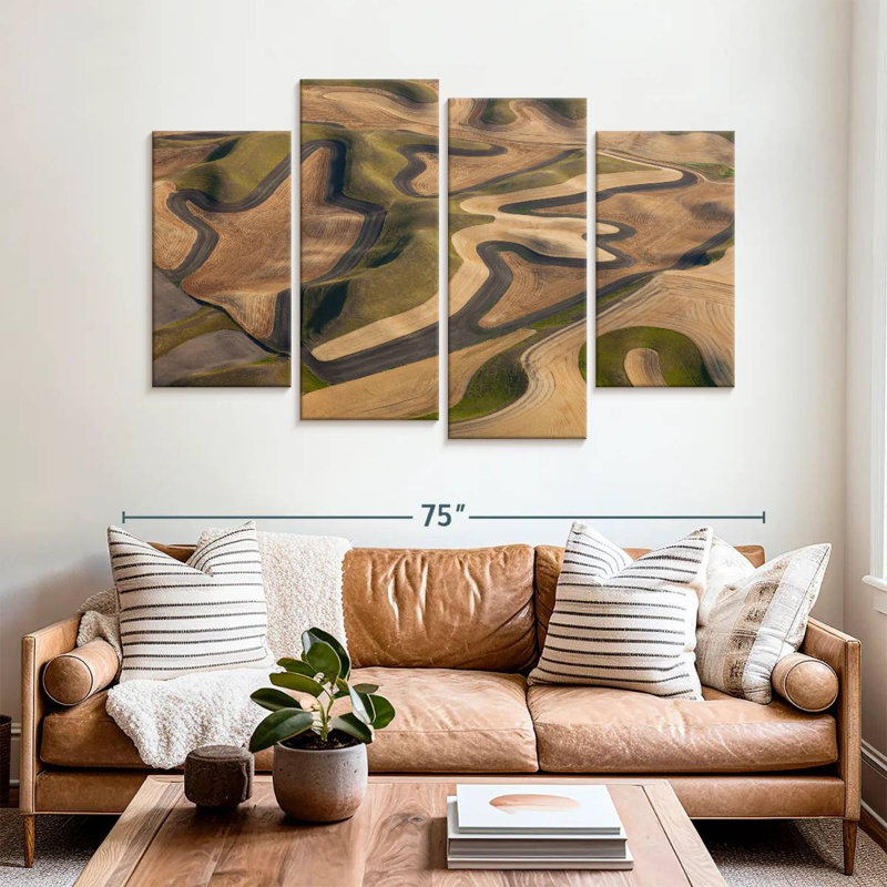 Palouse Fields And Furrows, 42" H x 68" W