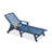 SeeHill HDPE Patio Chaise Lounge Chair, Adjustable Outdoor Lounger, 5 Positions Poly Lounge Chair with Wheels & Cup Holder, HDPE Outdoor Patio Lounge Chairs for Backyard, Deck, Beach, Pearl-385206074