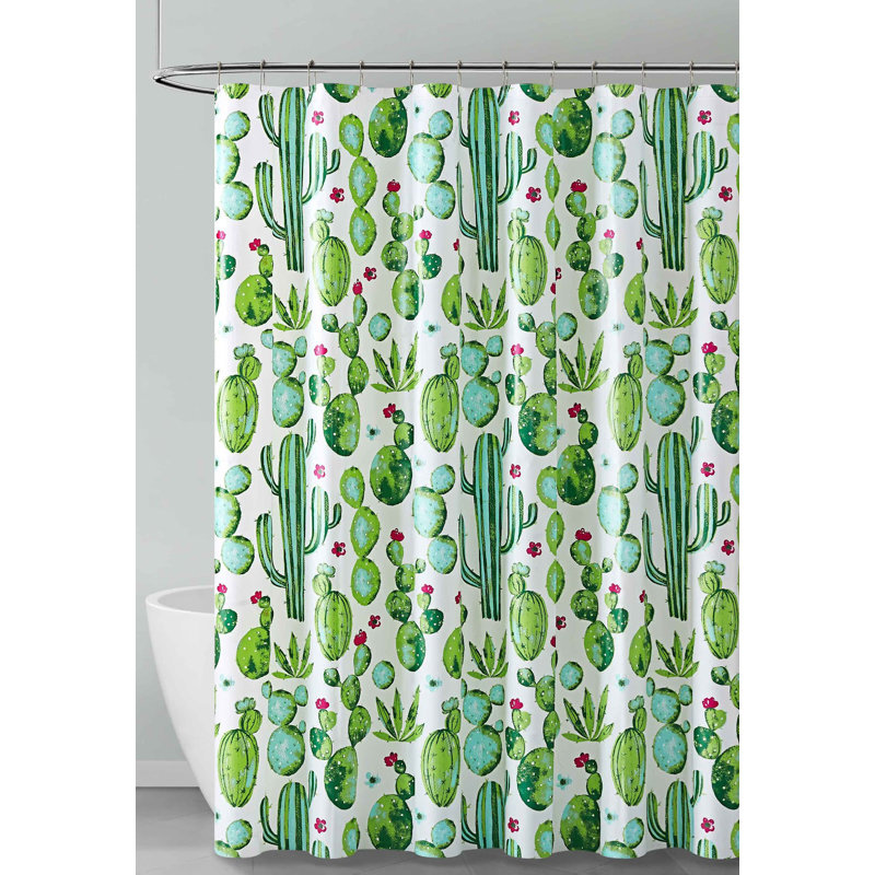 Ameena Vinyl Floral Shower Curtain Liner