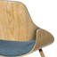 Malden - Chaise de salle à manger en bois cintré avec dossier en bois - bleu denim / brun clair-1331559246-1331559247