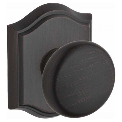 Round Passage Door Knob with Traditional Arch Rose