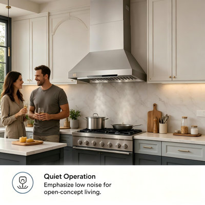Pro Series 36" Smart Wall Mount Range Hood with 950 CFM, WiFi, Voice Control & Gas Leak Detection