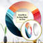 Rainbow Colors Symphony I - miroir mural décoratif formes abstraites, miroir rond bleu, impression d'art en métal-99622749