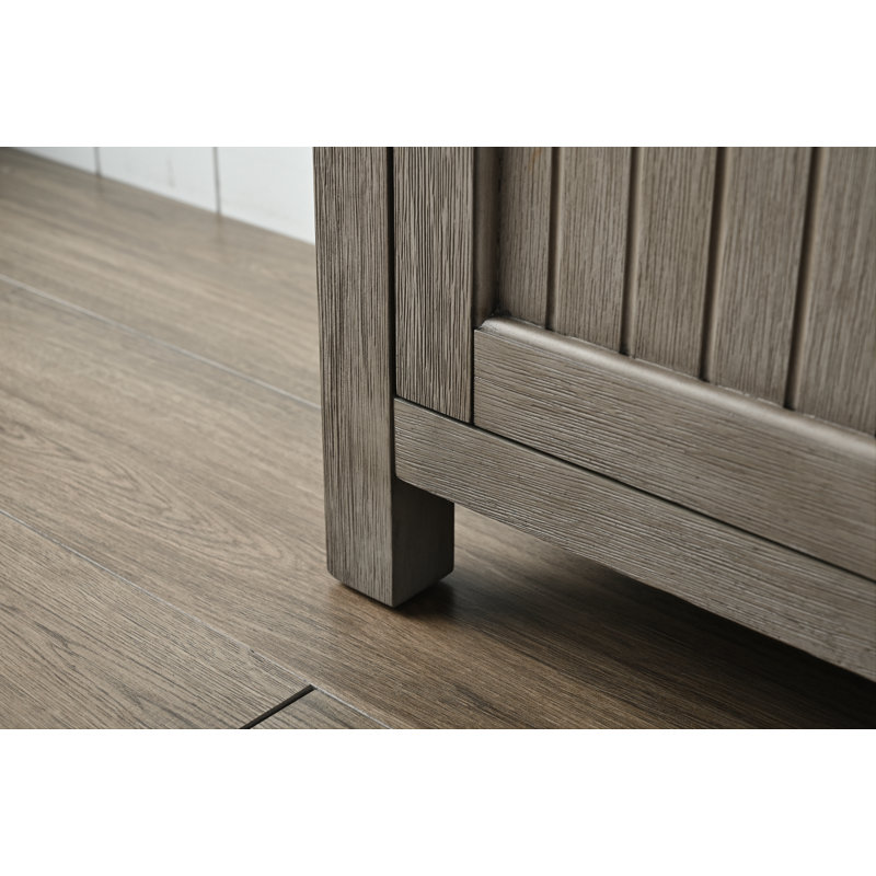 Meuble-lavabo simple 20 po avec plateau en céramique Boesch, Chêne brossé héritage