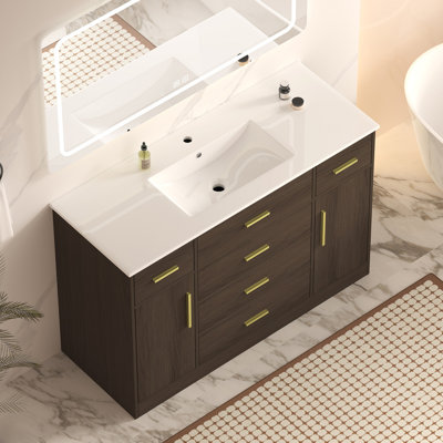 48" Bathroom Vanity. Abundant Storage Cabinet -2 Soft close doors and 6 drawers