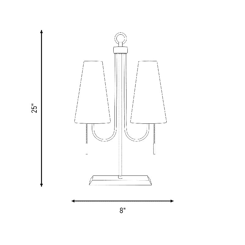 Wilkes 2-Light Table Lamp by Dann Foley