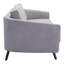 Canapé en polyester gris 79 po avec pieds noirs Gracie Mills