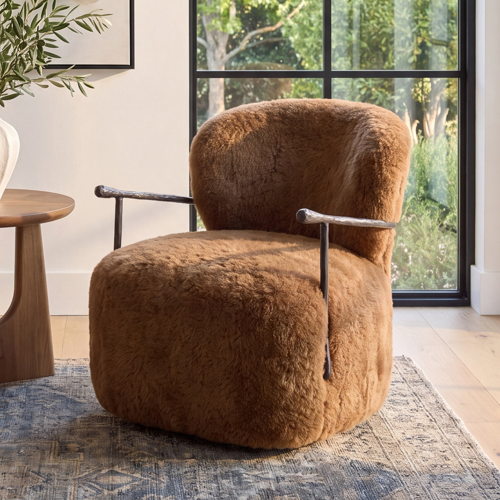 Inbox Zero Swivel Armchair