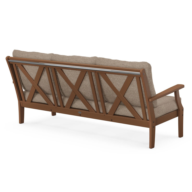 Braxton Deep Seating Sofa, Green, Natural