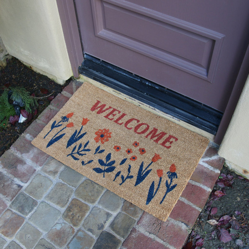 Mamigon Non-Slip Floral Outdoor Doormat