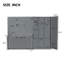 Grand lit gris avec instructions d'assemblage faciles