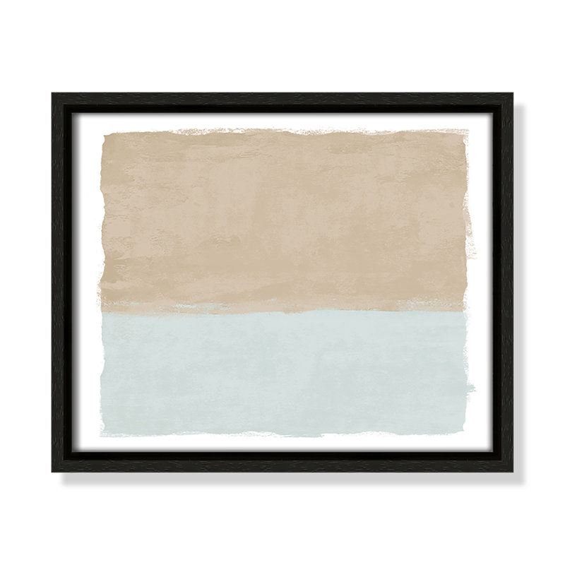 Sable et ciel II - reproduction de paysage par Natalie Carpentieri, 11.5'' W x 9.5'' H, Toile avec cadre, Flottant espresso