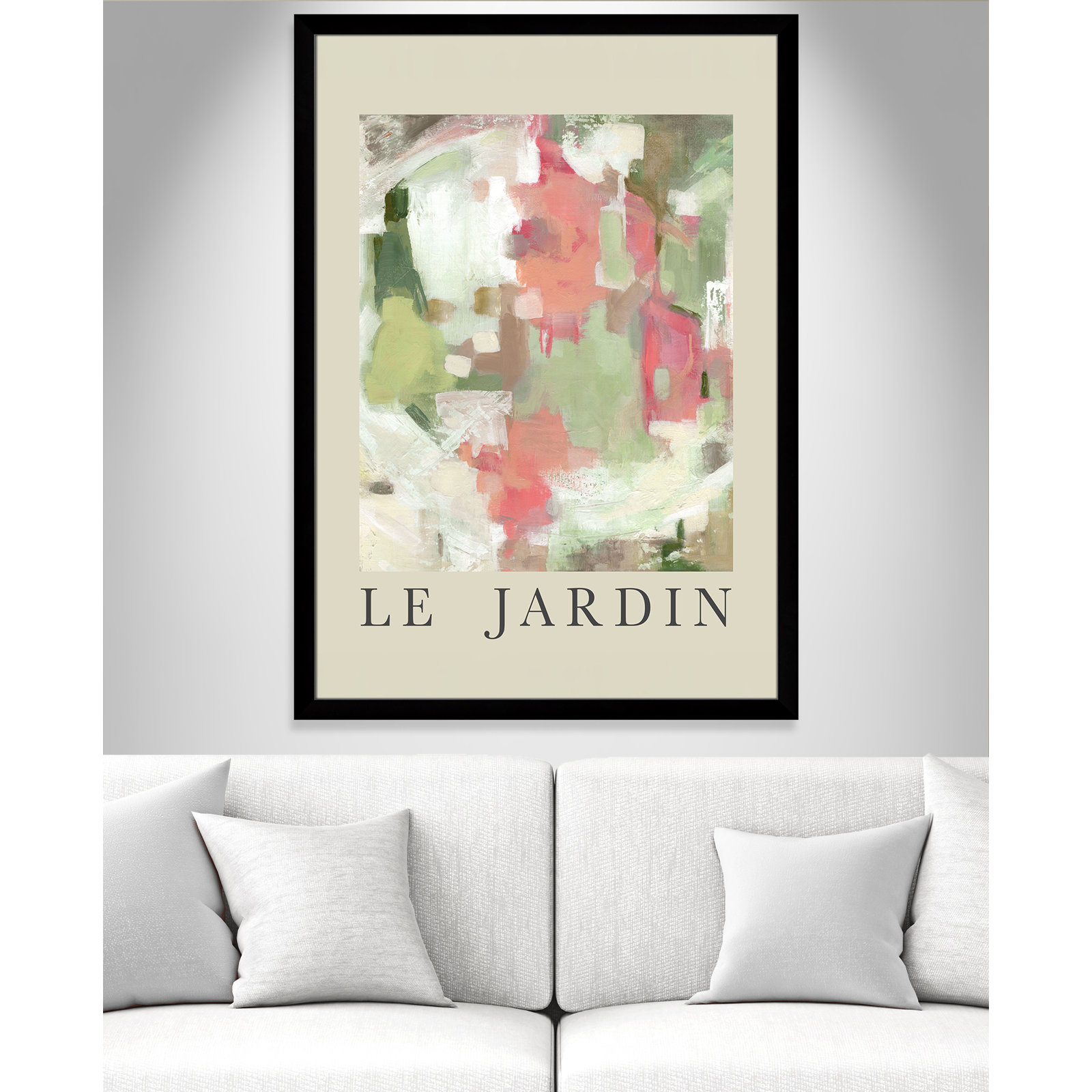 Botanical Poster Collection "Le Jardin" Print by Carol Robinson, No, Black Single Picture Frame, 49" H x 35" W x 1.25" D