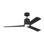 Visual Comfort Fan Peel Smart 52 LED Indoor Ceiling Fan with Threaded Downrod, Midnight Black ABS blades and Handheld Remote