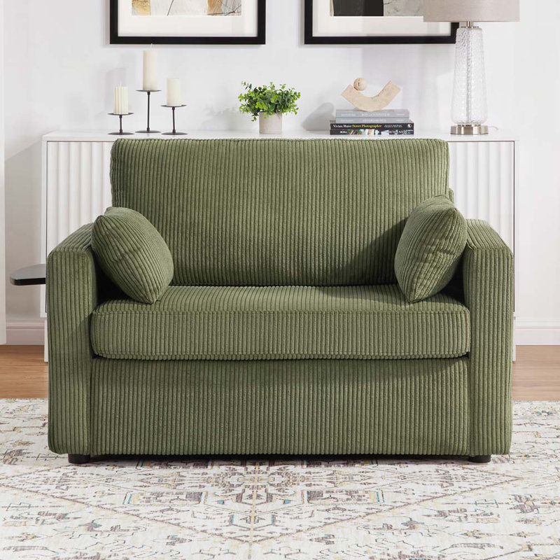Canapé-lit Corduroy, Vert