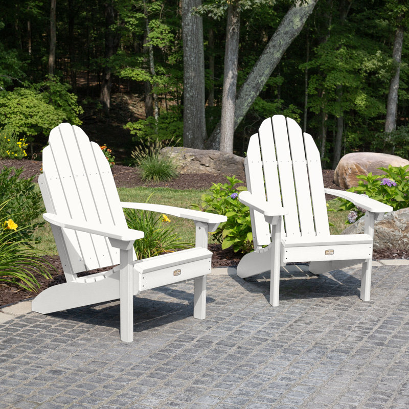 Chaise Adirondack résistante aux intempéries Hintz, Blanc