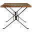 Solid Wood Top Metal Base Dining Table
